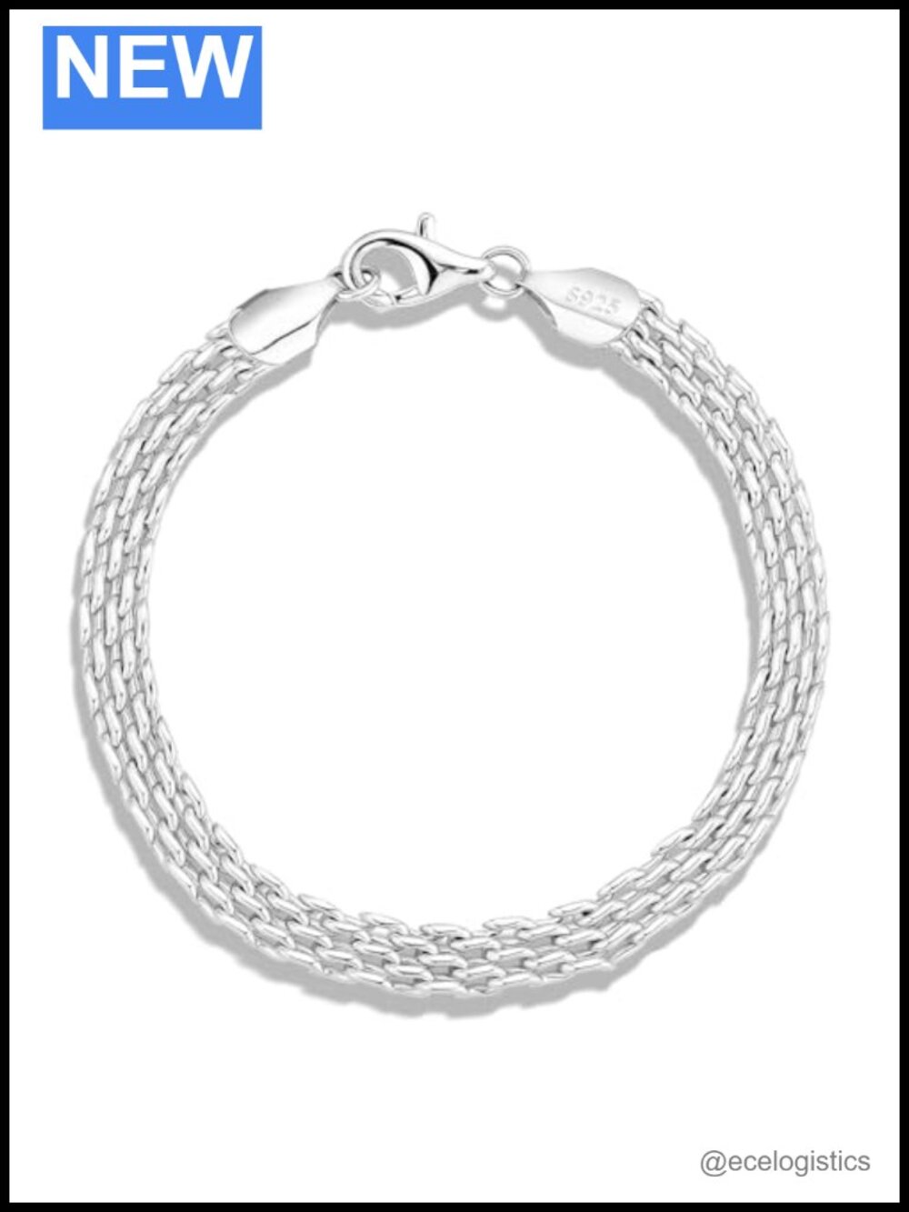 925 Sterling Silver Mesh Bracelet Minimalist Dainty Jewelry for Women